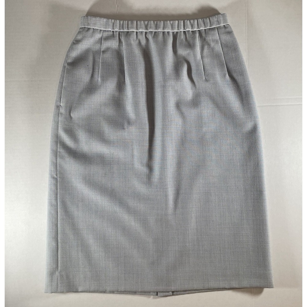 Pendleton 100% Virgin Wool Skirt Size 10 Petite Classic Houndstooth Made in USA